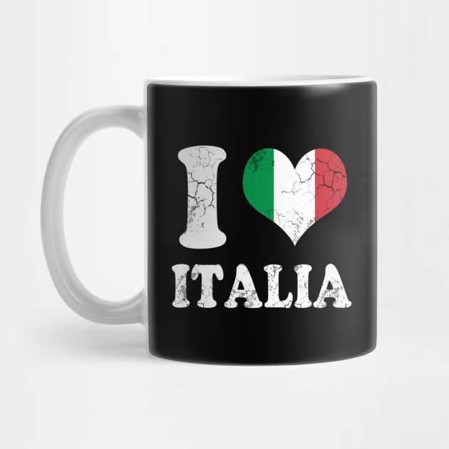 I Love Italia Flag Italian Italy by E